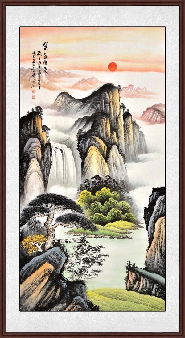董事長辦公室設(shè)計(jì)時掛哪些裝飾畫，可以襯托出品味和修養(yǎng)《紫氣東來》