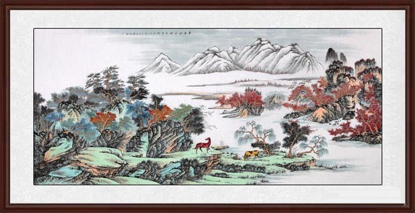 董事長(zhǎng)辦公室設(shè)計(jì)時(shí)掛哪些裝飾畫，可以襯托出品味和修養(yǎng)《春去秋冬時(shí)來運(yùn)轉(zhuǎn)》